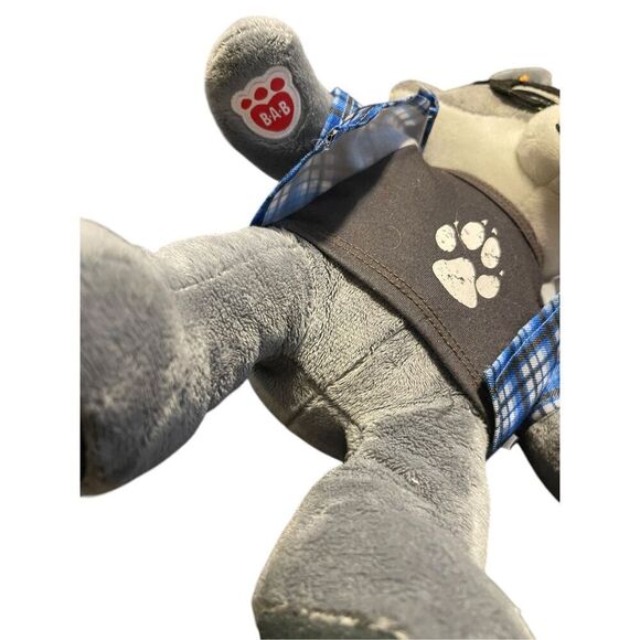 Build-A-Bear Workshop Kids Grey Blue Oliver Raccoon Plush Toy - Picture 6 of 9